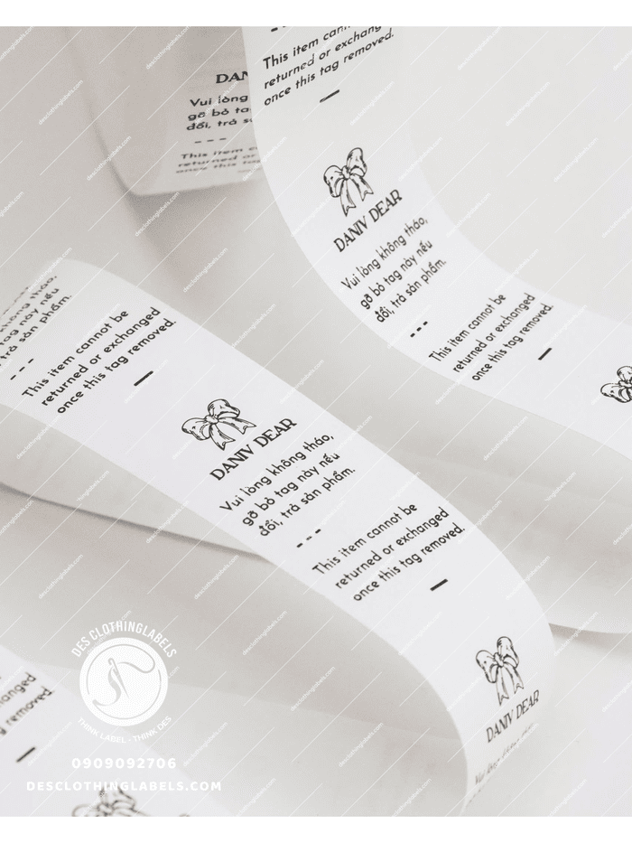 Nhãn in phù hợp với các brand thời trang cần tối ưu chi phí